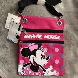 Minnie Mouse Pink and Black Kids Crossbody Bag